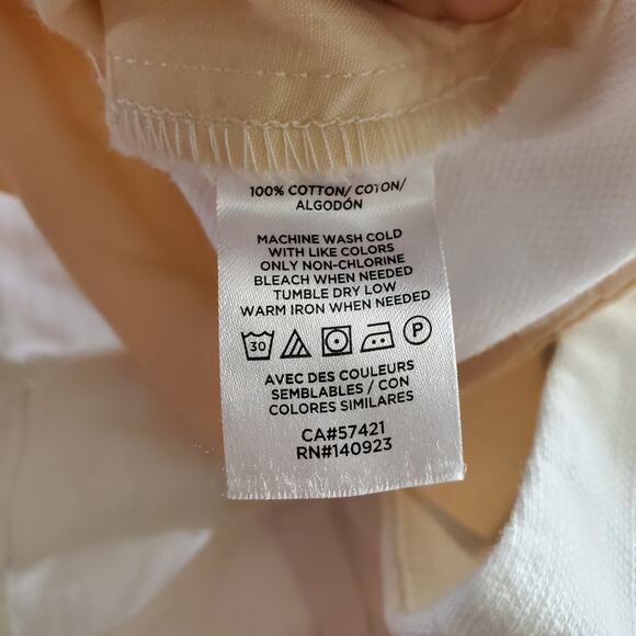 LOFT Outlet White Cotton Mid Rise 6" Short Shorts 10 - Picture 7 of 7